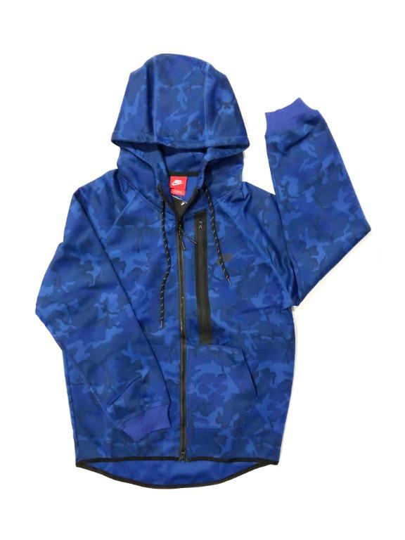 Nike camo top jacket blue