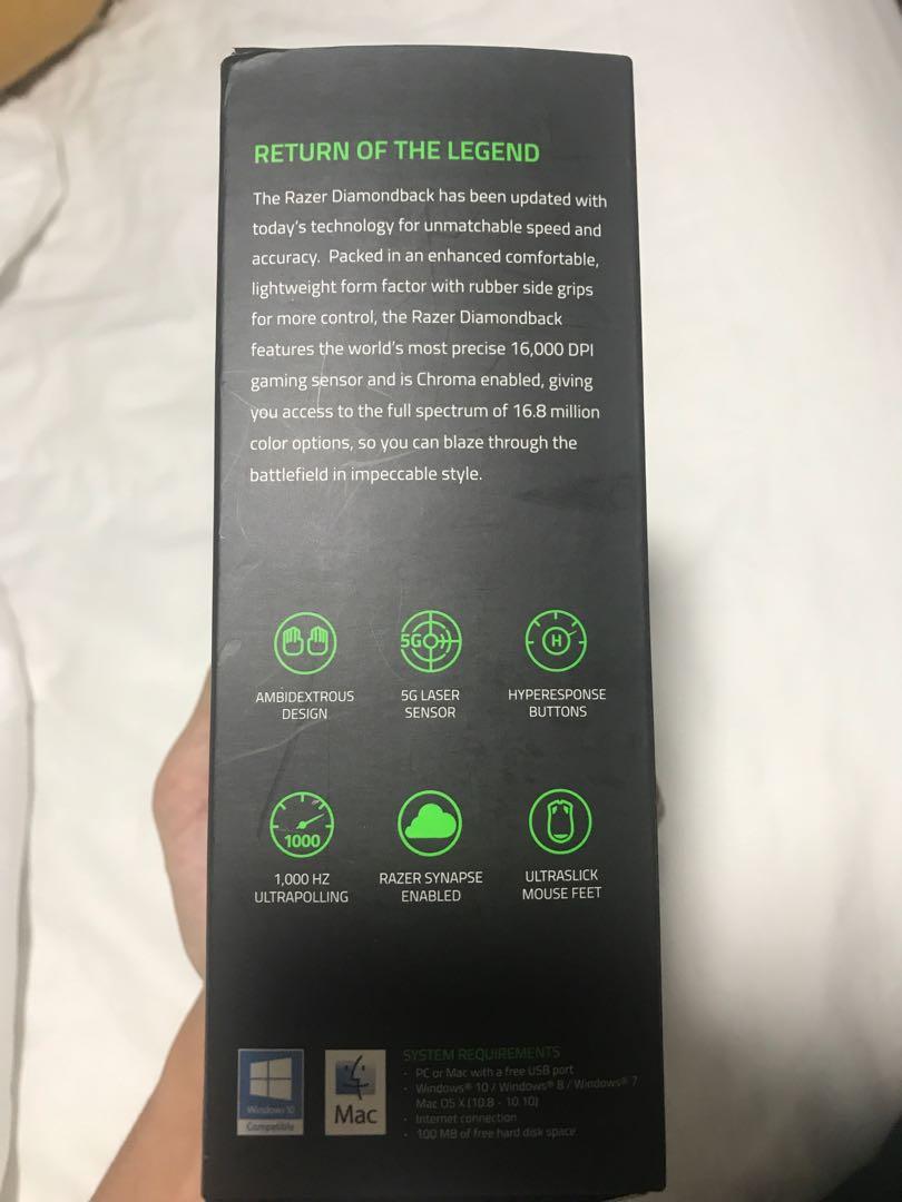 Razer Diamondback Gaming Mouse, Computers & Tech, Parts & Accessories ...