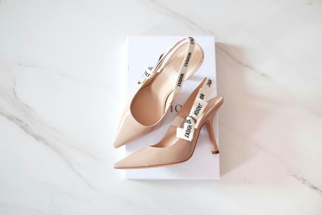 jadior slingback nude