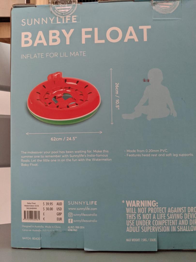 Sunnylife Watermelon Baby Float, Babies & Kids, Baby Nursery & Kids