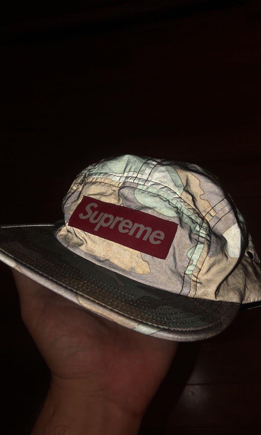 Supreme reflective deals camo cap