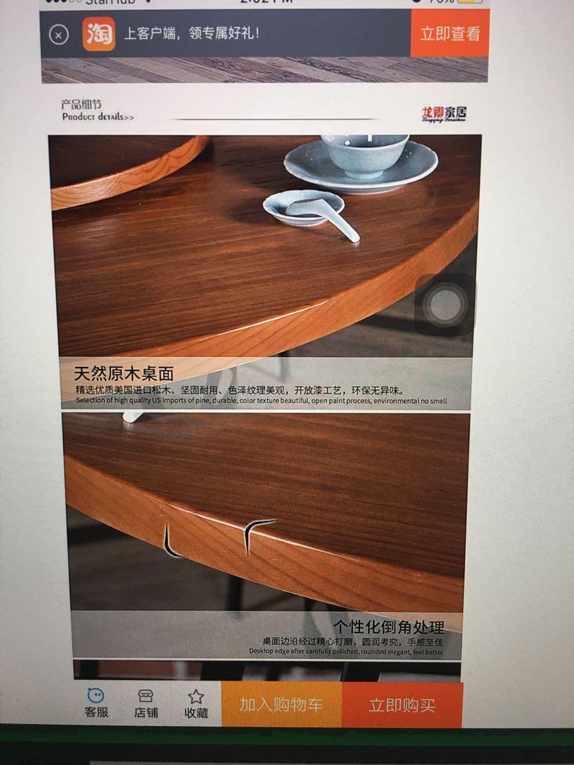 Table round dining (Category: Tables & Sets) located in Singapore. Submitted by ckf87 (Listing ID 1001422983, Image 3). Description: Price negotiable thanks Self collection .