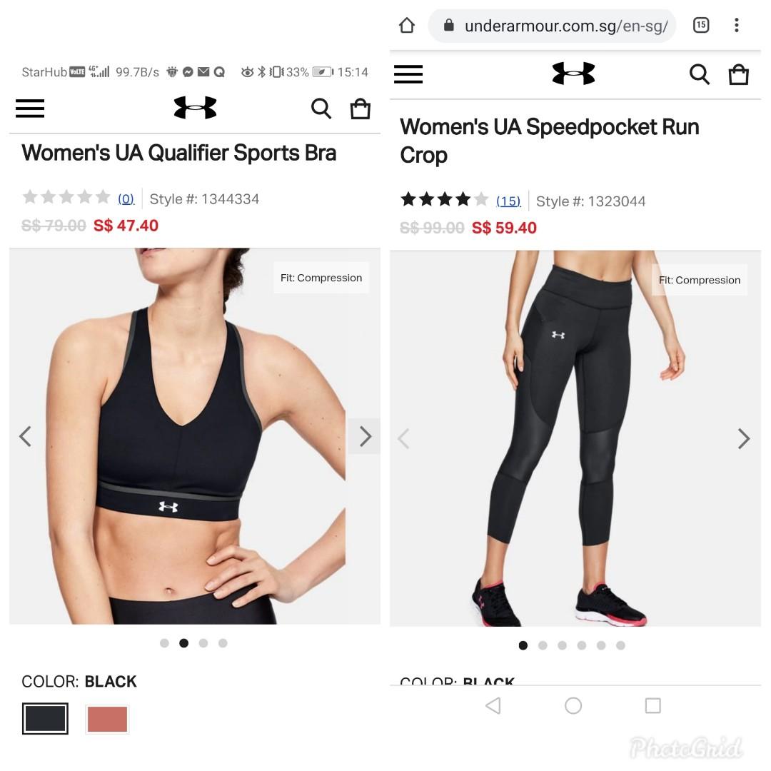 Women's ua speedpocket run crop on sale
