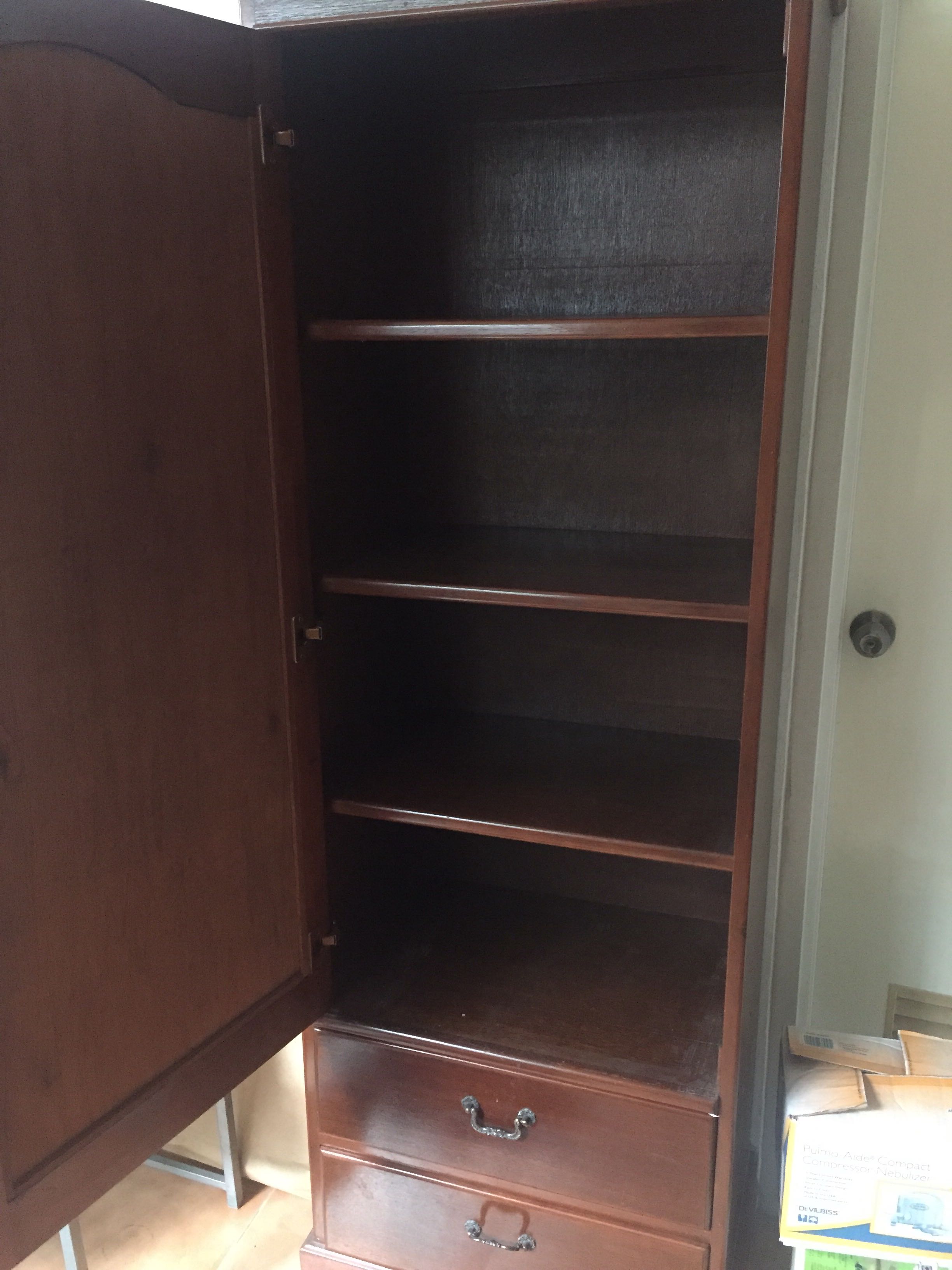 Sale Wood Cabinet With Mirror Home Furniture Furniture Fixtures Shelves Drawers On Carousell