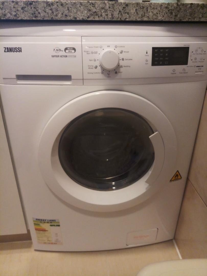 Zanussi 金章ZKN71246 7.5/5.0公斤1200轉洗衣乾衣機, 家庭電器, 洗衣機 