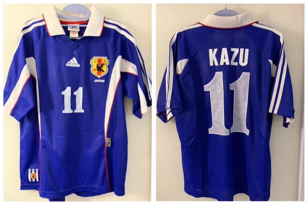 日本國家隊1999-2000jfa三浦知良kazu主場home球衣（中碼）, 男裝, 運動