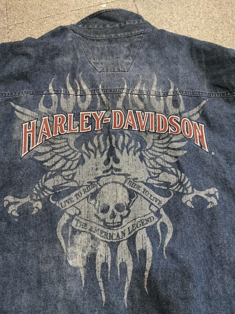 2XL HARLEY DAVIDSON DENIM SHIRT