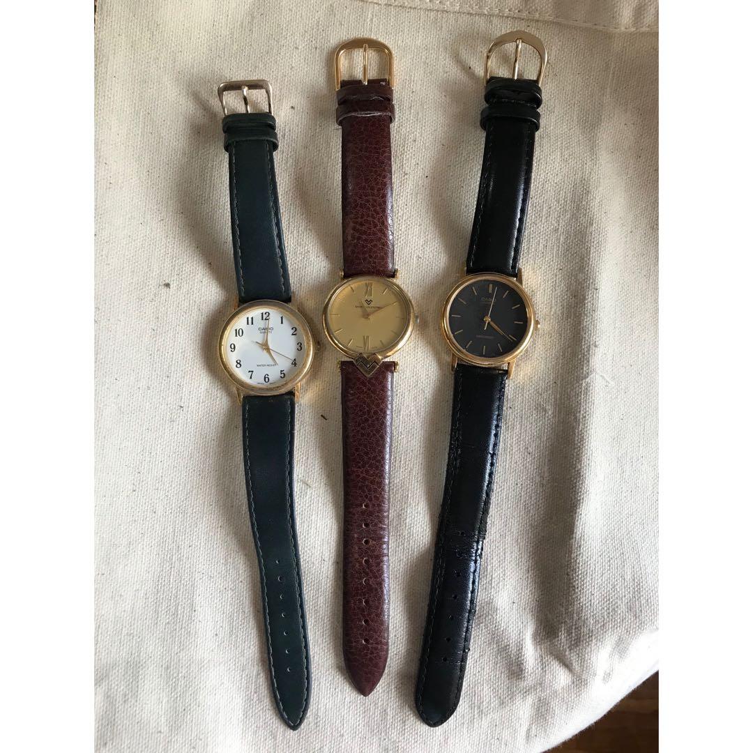 3 X Vintage Style Watches (Casio, Mario Valentino), Women's Fashion, Watches Accessories, on Carousell