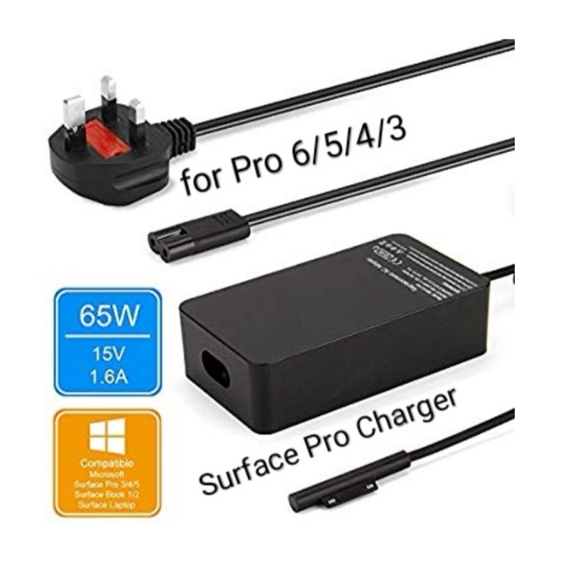 65W 15V 4A AC Power Adapter Charger for Microsoft Surface Pro X Pro 6