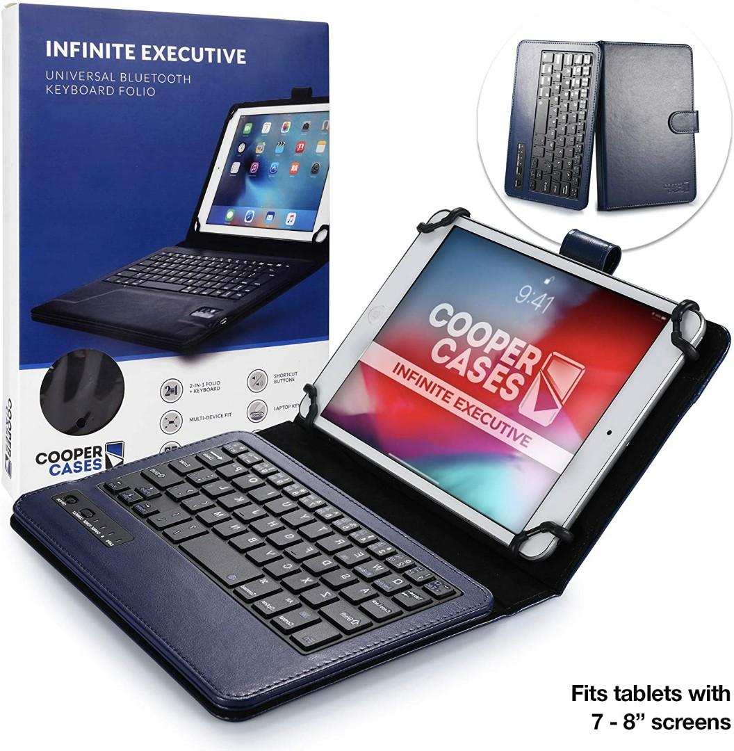 8 Cooper Infinite Executive Keyboard Case For 7 8 Tablets 2 In 1 Bluetooth Wireless Keyboard Leather Folio Cover Universal 100hr Battery Electronics Others On Carousell