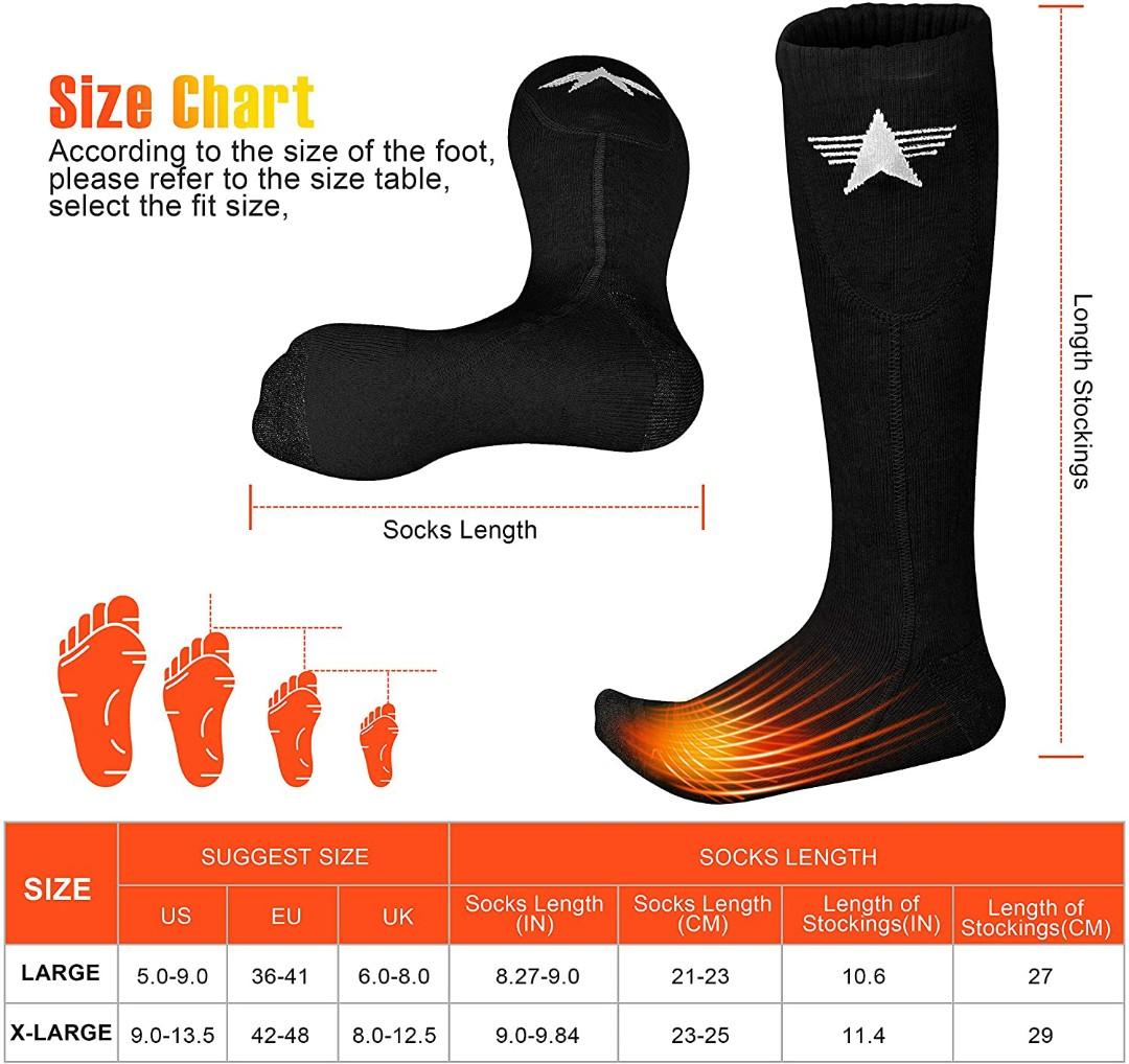 Of God Directly Negotiate 841) EEIEER Heated Socks for Men Women, Electric Rechargeable Battery Heating  Socks for Winter Sports Ski Hunting Camping Hiking Riding Warm Cotton Socks  Foot Warmer, Health & Nutrition, Massage Devices on Carousell