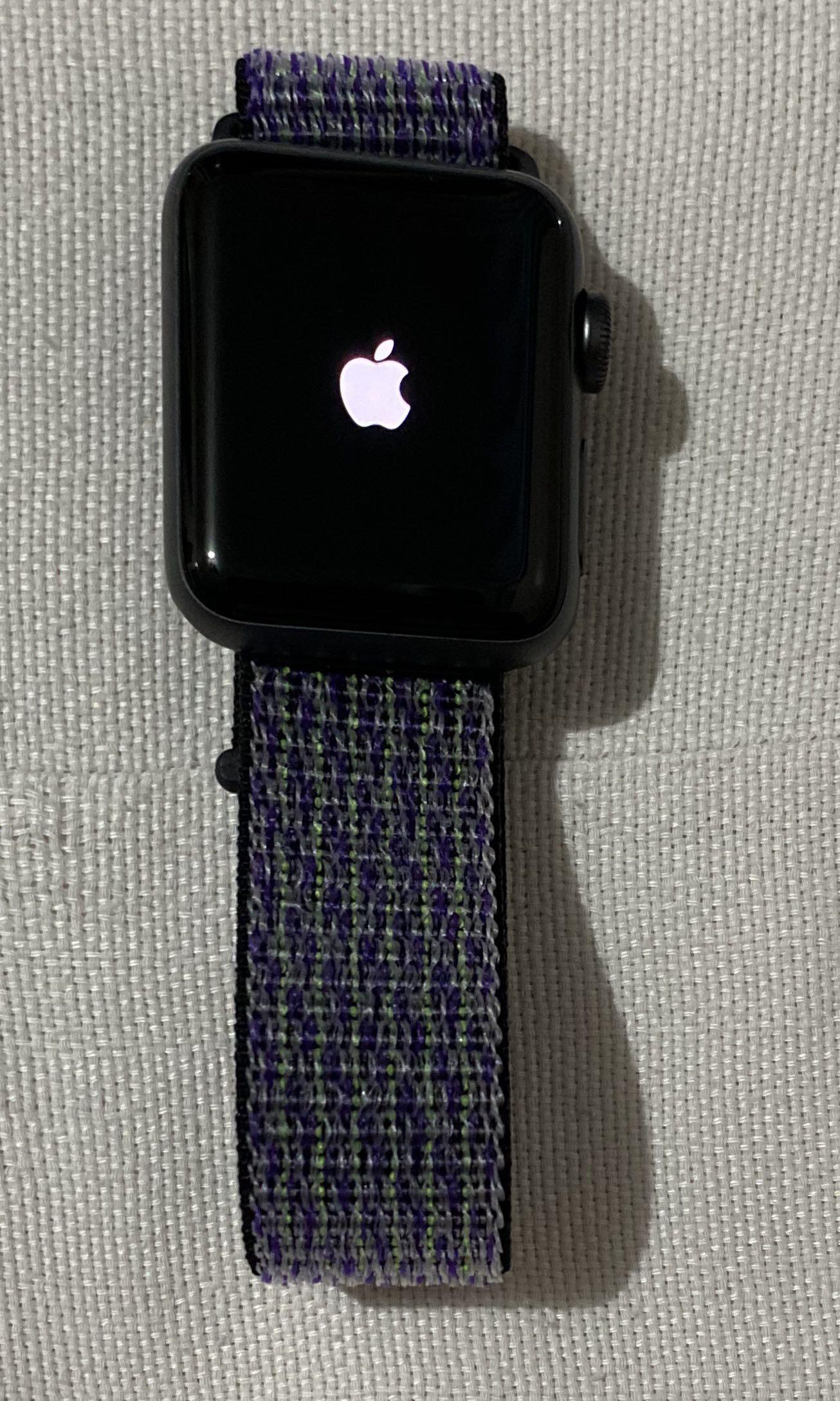 Apple watch series 3 bands (Category: Portable Audio Accessories) located in Las Pinas. Submitted by masterjac (Listing ID 1001660560, Image 2). Description: Nylon strap Will fit 38 and 40mm RFS: Decluterring SF: c/o buyer Mode of payment: BDO / BPI / Metrobank.