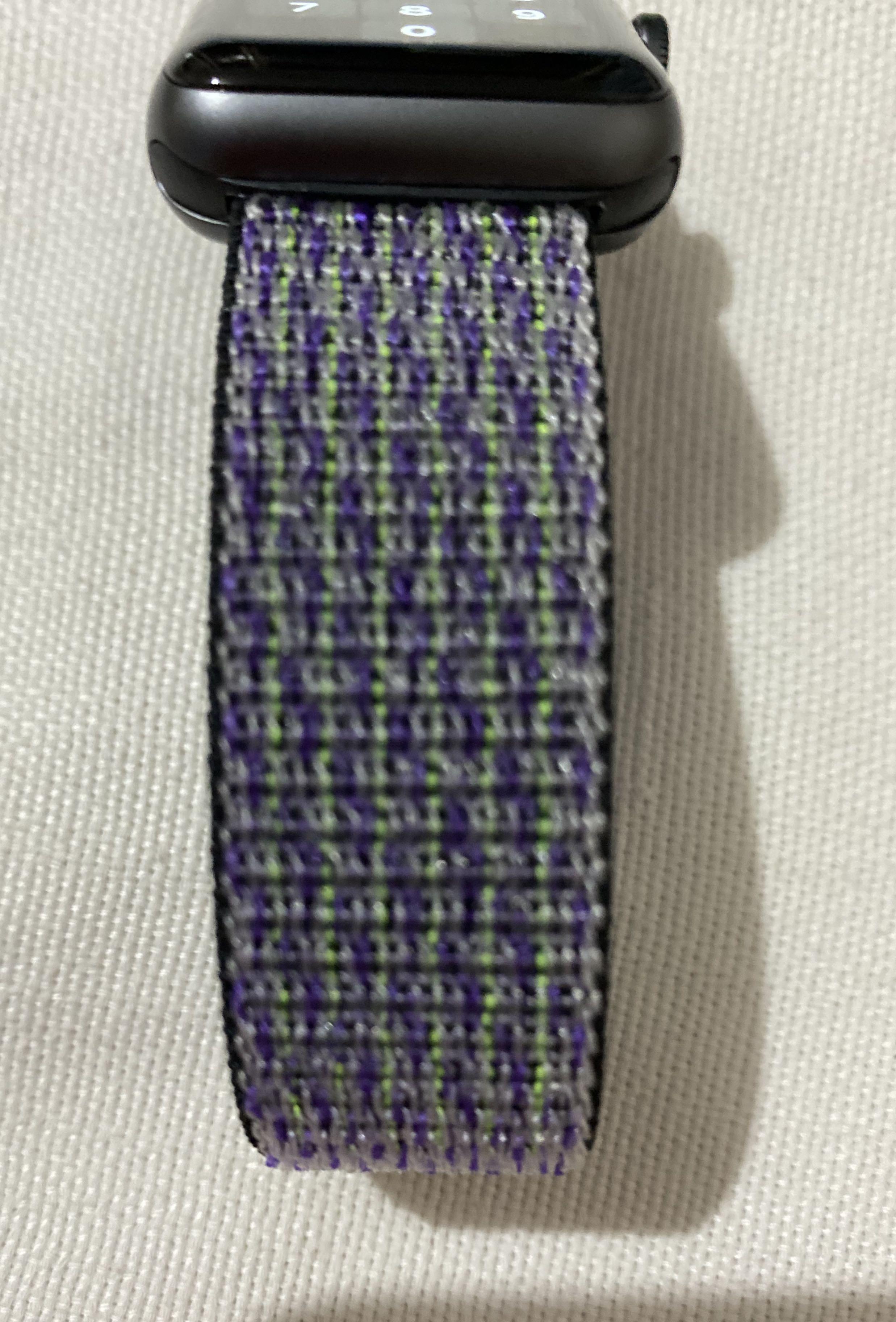 Apple watch series 3 bands (Category: Portable Audio Accessories) located in Las Pinas. Submitted by masterjac (Listing ID 1001660560, Image 3). Description: Nylon strap Will fit 38 and 40mm RFS: Decluterring SF: c/o buyer Mode of payment: BDO / BPI / Metrobank.