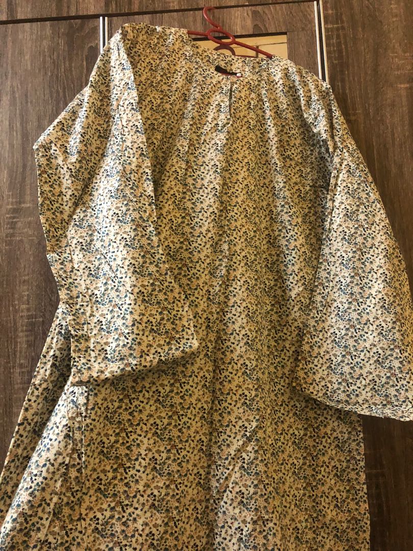 Baju Kurung Cotton Bunga Kecil Muslimah Fashion Two Piece On