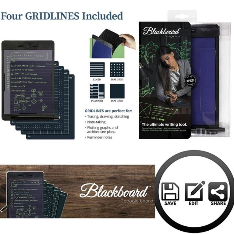 Boogie Board Blackboard Note 5 5 X 7 25 Inches Paperless Writing Tablet Learning Resources Homeschool Supplies Great For Note Taking Drawing Pad Feels Just Like Paper And Pencil Hobbies Toys Stationery