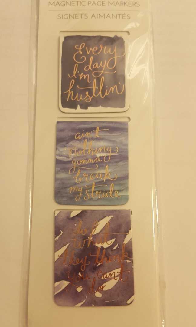 Brand New Magnetic Page Markers with Motivational Quotes