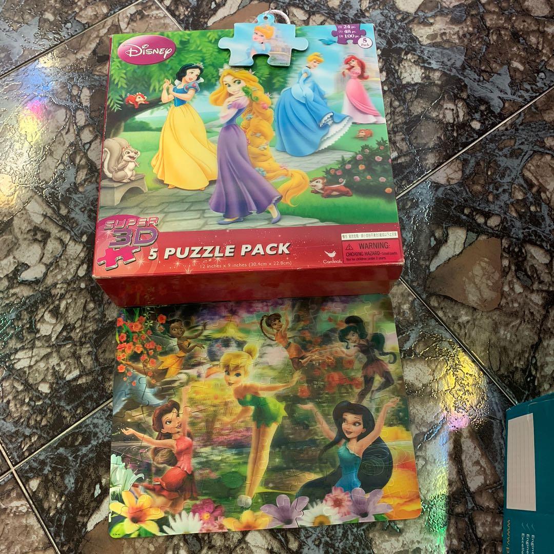 Disney Princesses 3d 5 Puzzle Set Toys Games Others On Carousell