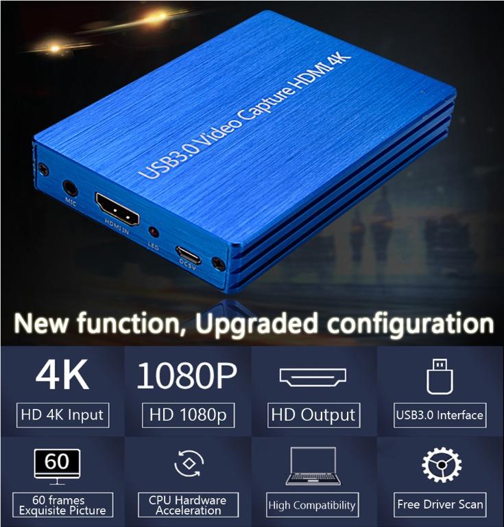Free Shipping 4k Video Capture Card Hdmi To Usb 3 0 Dongle 1080p 60fps Hd Video Recorder Electronics Others On Carousell