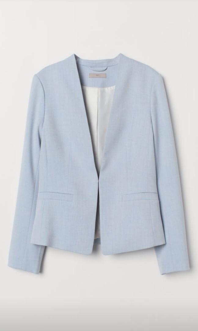 H&m collarless blazer online