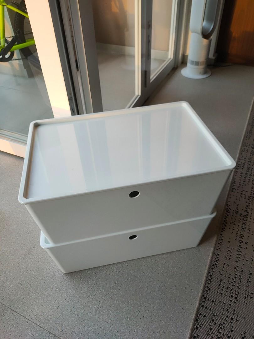 Ikea Plastic Box With Lid Furniture Home Living Home Improvement Organisation Storage Boxes Baskets On Carousell