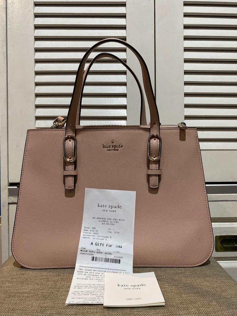 Kate Spade Medium Triple Gusset Satchel Luxury Bags Wallets on