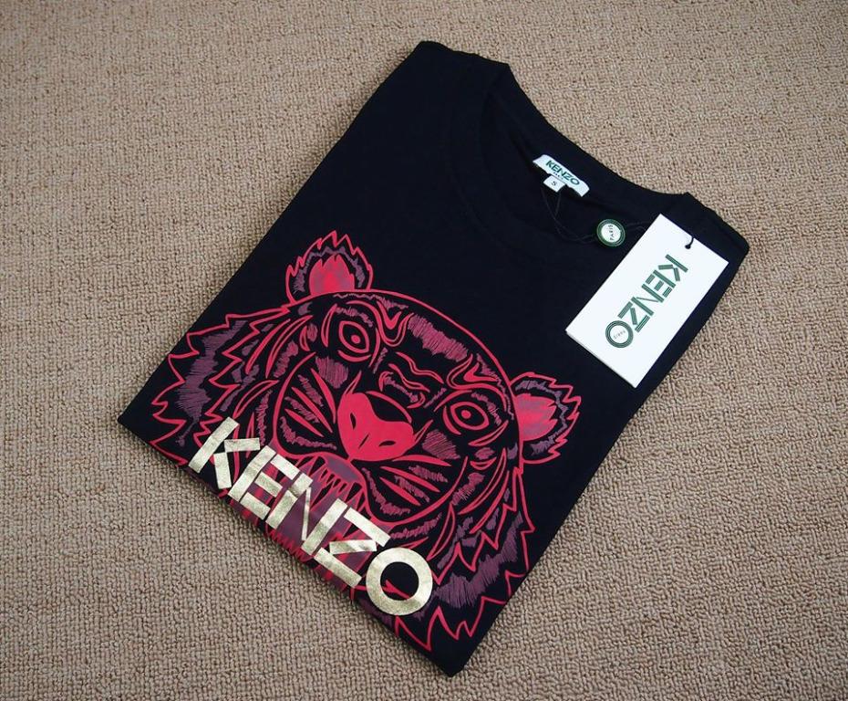 Shop the Men's Black Kenzo Classic CNY Red Tiger T-Shirt — LOVE