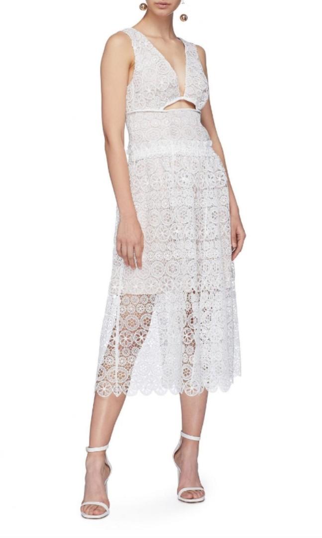 Self Portrait Dress Cutout Guipure Lace