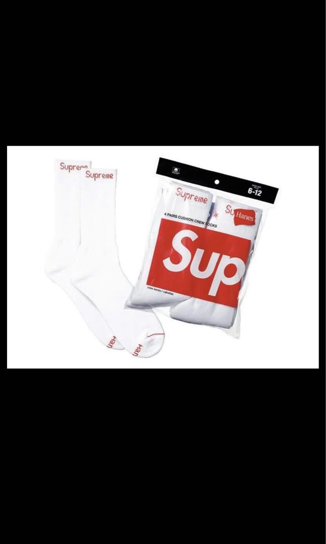 supreme white socks