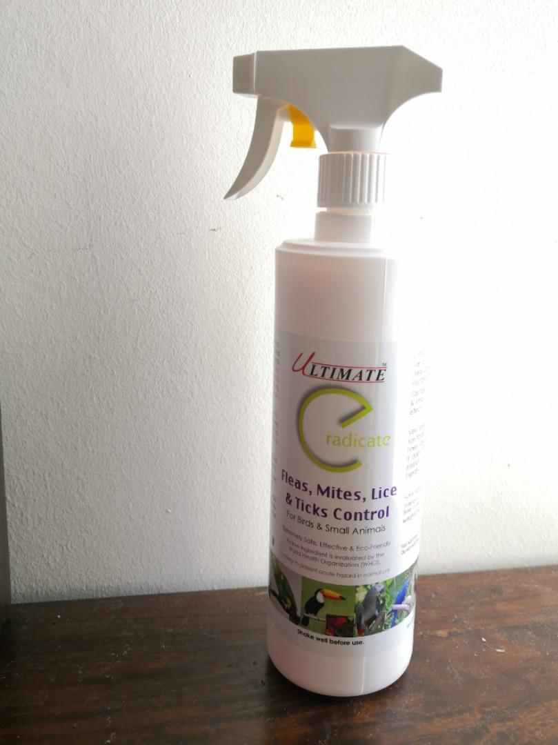 Ultimate Eradicate Fleas Mites Lice And Ticks Spray For Birds Poultry Small Animals Pet Supplies Homes Other Pet Accessories On Carousell