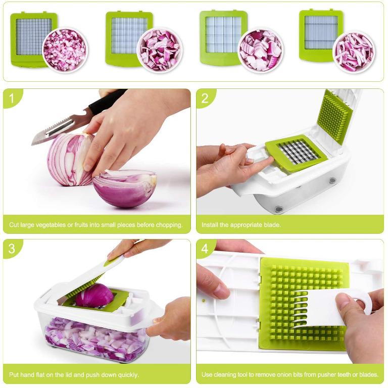 Sedhoom Vegetable Chopper, Slicer, Dicer -5 Blades