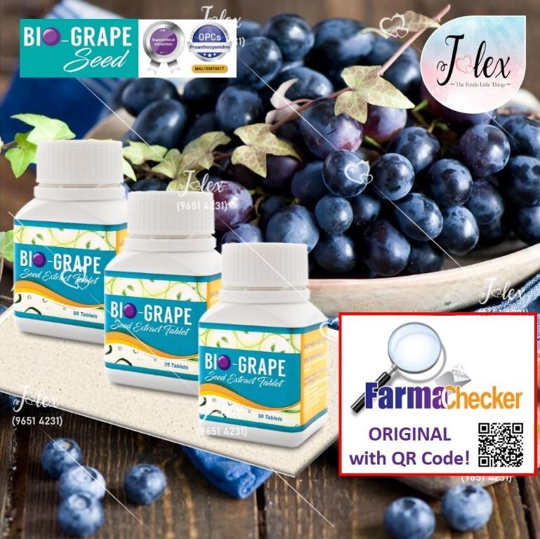 100 Original Wellous Bio Grape Seed For Lower Blood Lipid And Sugar Level 90 Tablets Health Beauty Face Skin Care On Carousell