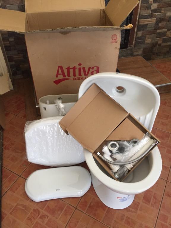 Attiva toilet bowl and wall hung lavatory SET), Furniture