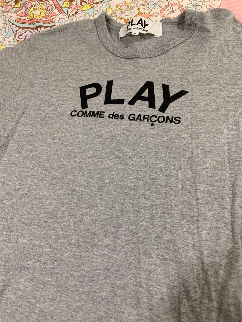cdg grey black heart