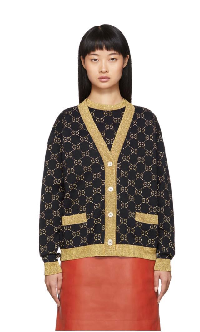 Gold gucci cardigan sale