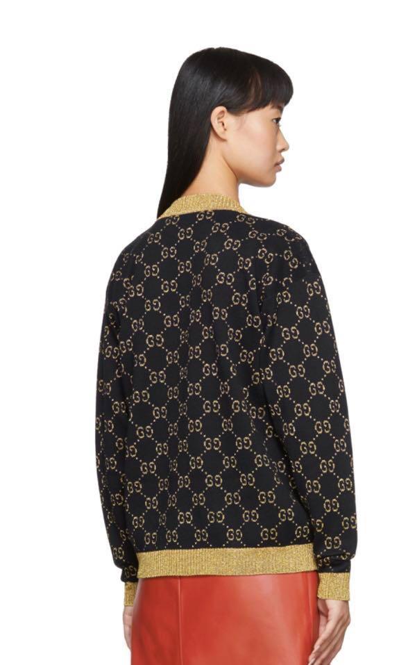Gold gucci cardigan new arrivals