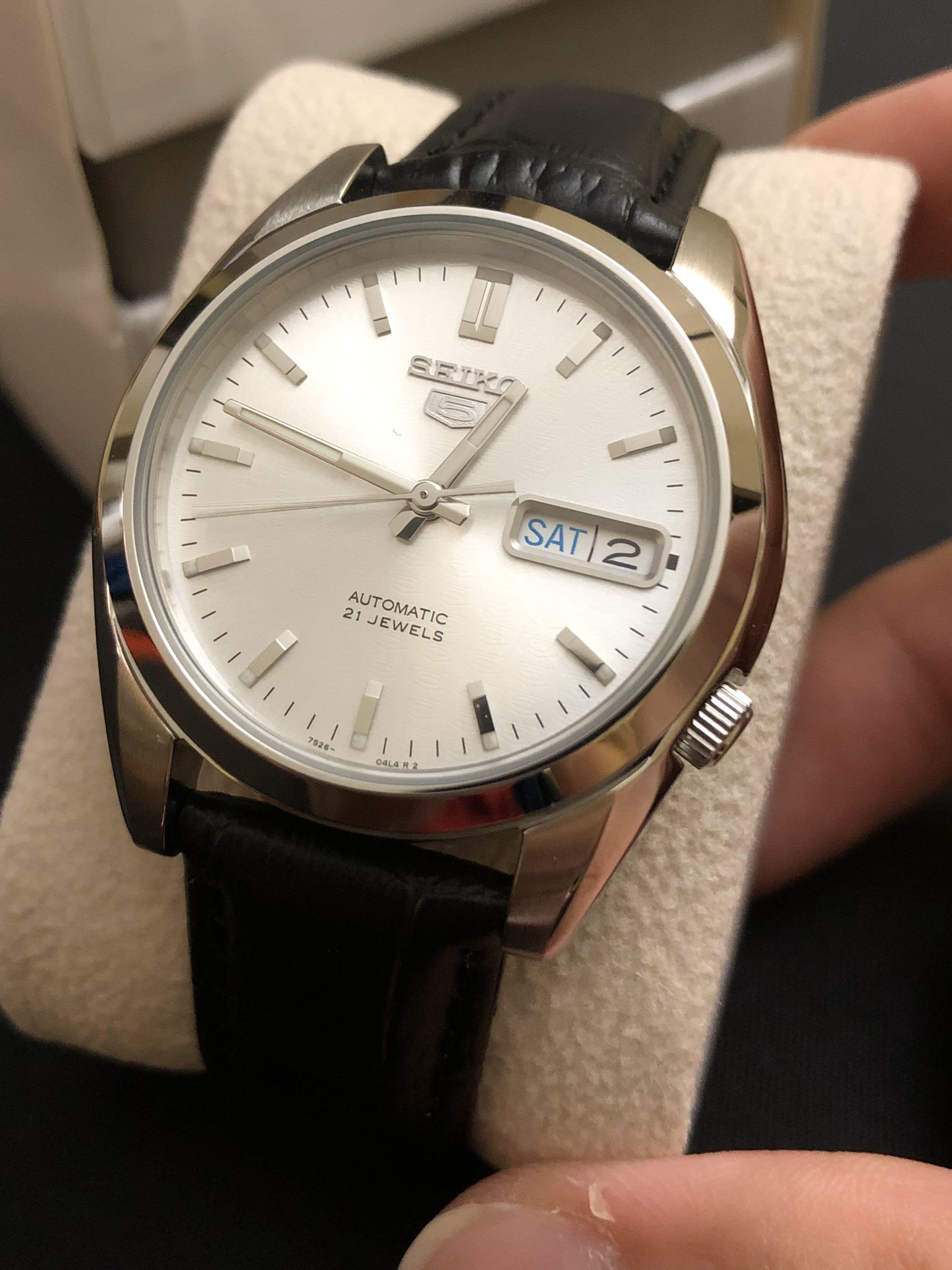 seiko dress watch leather