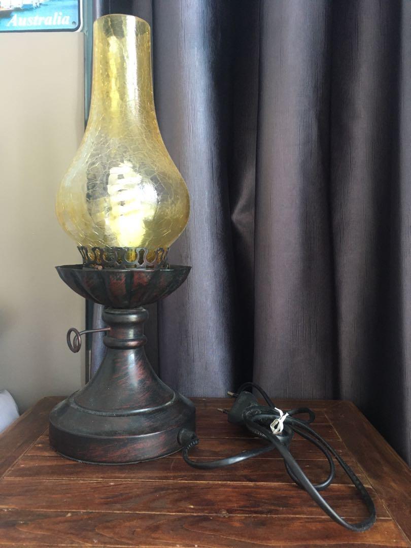 Vintage Electric Table Lamp Furniture Home Decor Lighting Supplies On Carousell