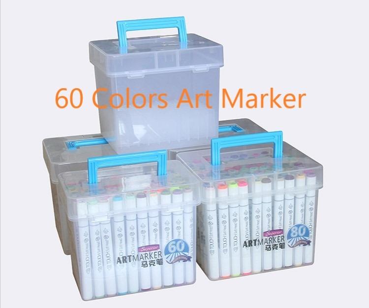 60 Color Art Markers Manga Drawing Markers Pen Alcohol Based