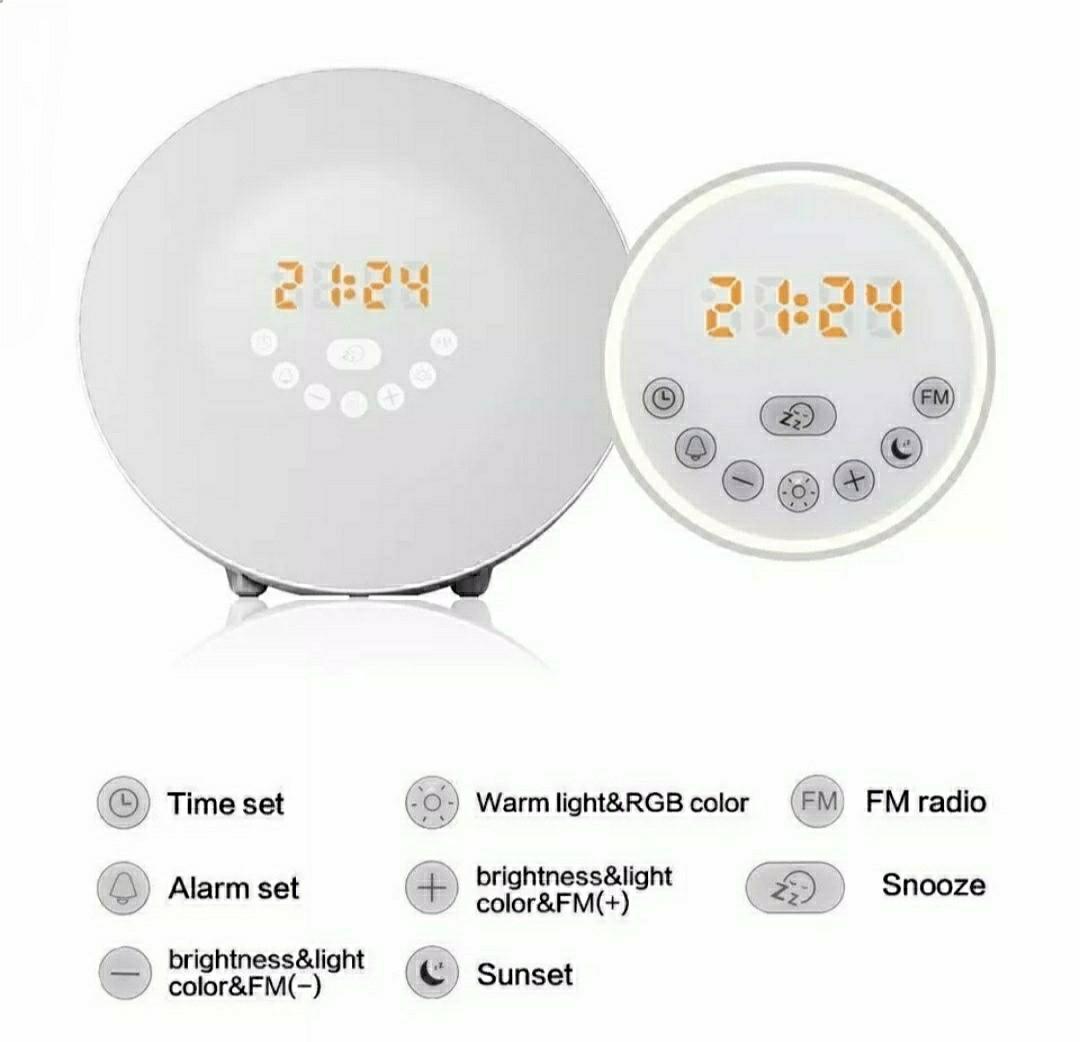 Wake Up Alarm Clock with Radio & Mood Light, Furniture & Home Living