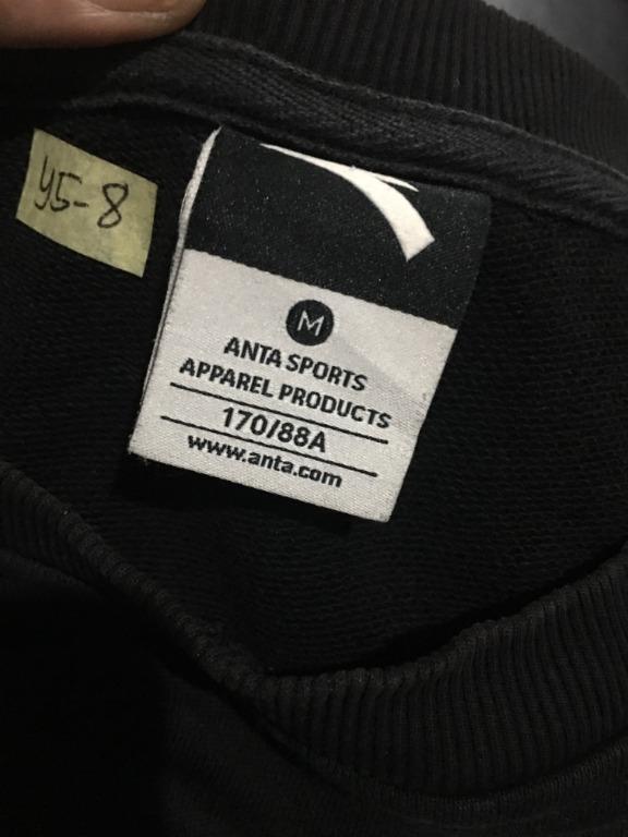 anta sports apaparel sweatshirt