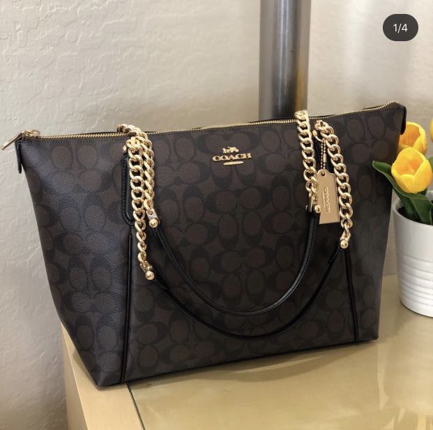 coach ava chain tote