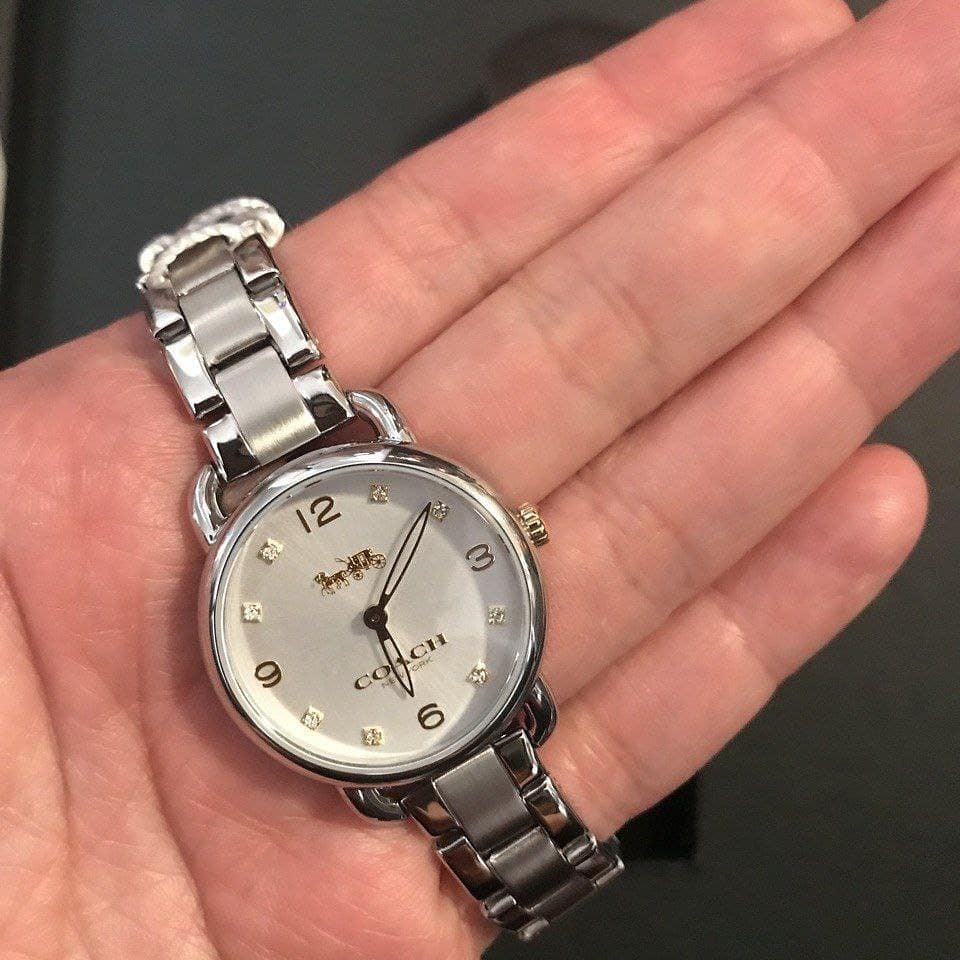 Coach Delancey Watch Color Stainless Steel Silver Gift Set