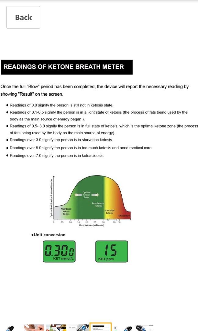 Ketone Breath Analyzer, Ketone Breath Meter Portable Digital Ketone