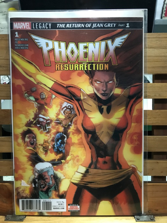 Marvel Comics Legacy Phoenix Resurrection Return of Jean Grey Part 1 3D Lenticular cover