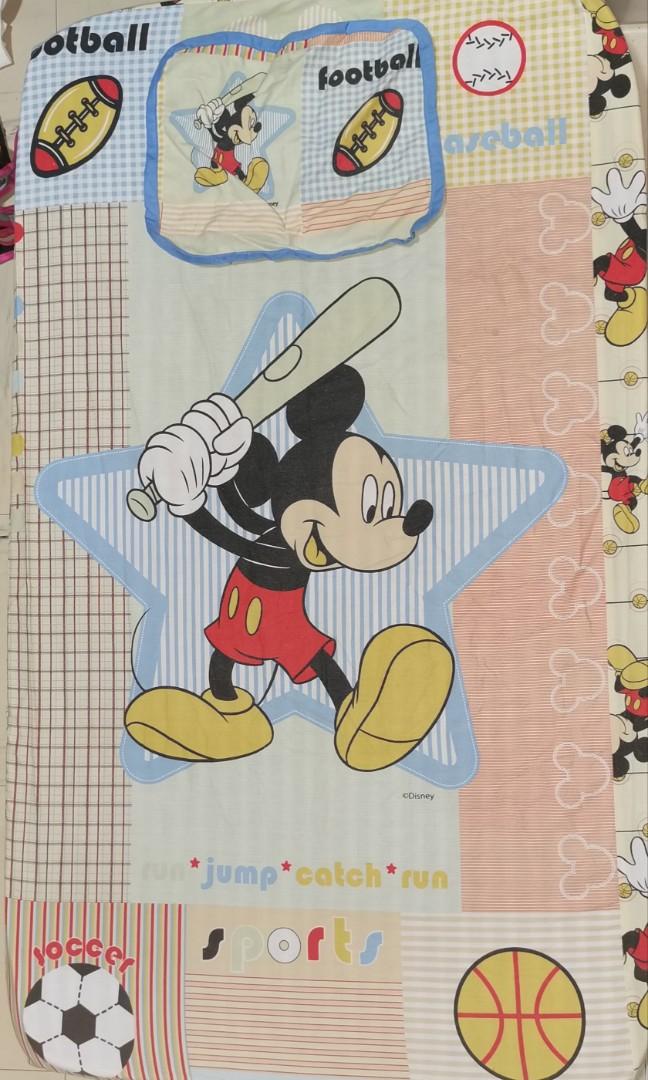 Mickey crib set ad bumper guards (Category: Bed Guards) located in Cainta. Submitted by p3spreloved (Listing ID 1001762823, Image 1). Description: VGUC Crib sheet and beddings 300 Pillow covers 150 Bumper guard 24x42 600 Carrier sear cover 300 Shipping via lalamove or grab at the moment.