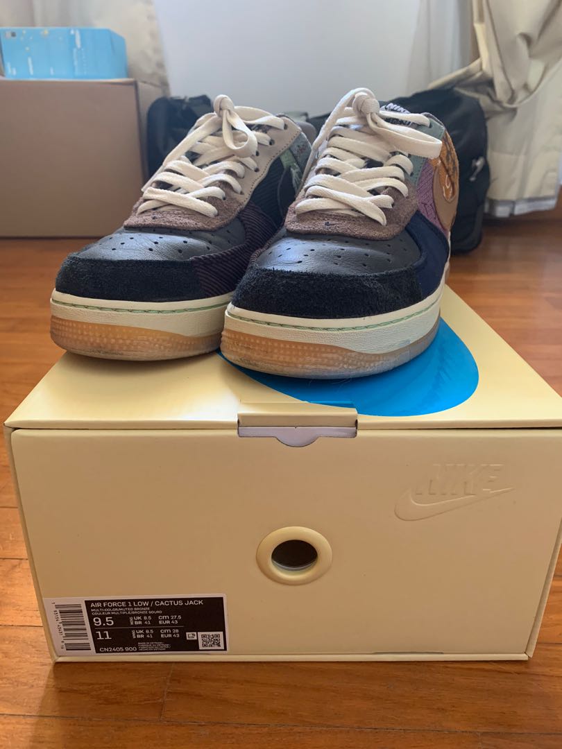 Nike Air Force 1 Travis Scott Cactus Jack Men S Fashion Footwear Sneakers On Carousell