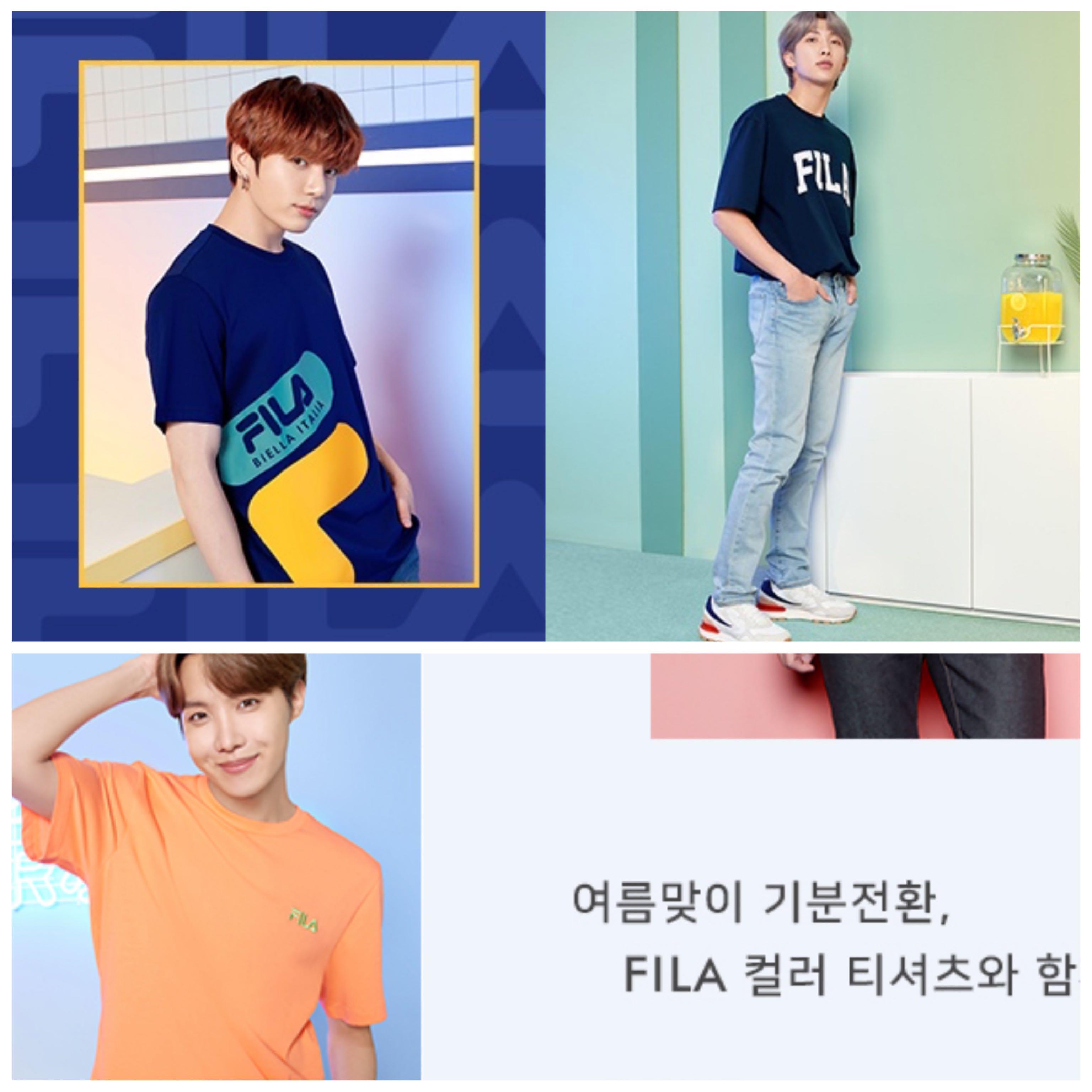 PO Fila x BTS colourful summer shirts Hobbies Toys