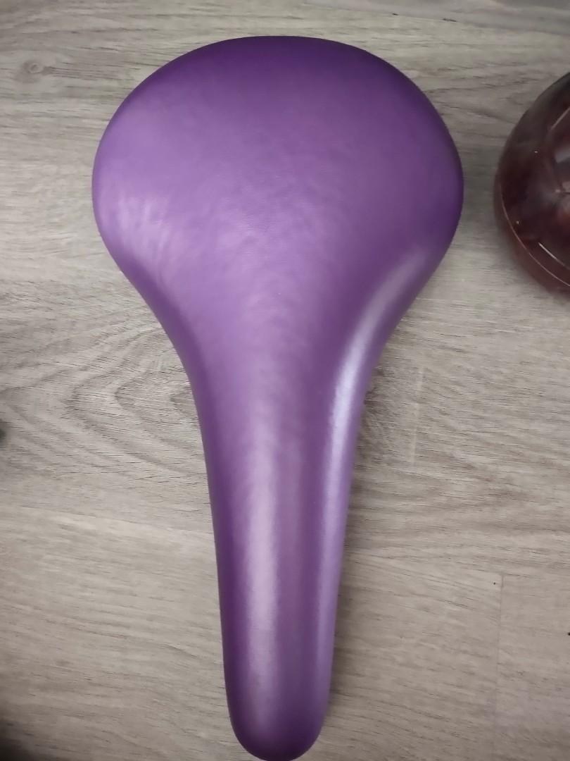 purple mtb saddle