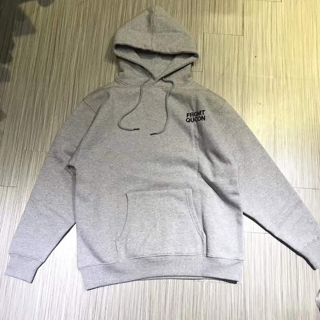 Qucon x Fragment design hoodie type-01 grey