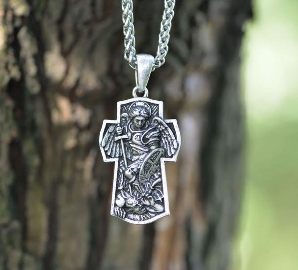 Saint Michael Guardian Protector Necklace Catholic Jewelry for